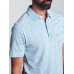 Short-Sleeve Indigo Polo - Salt Wash Indigo Stripe