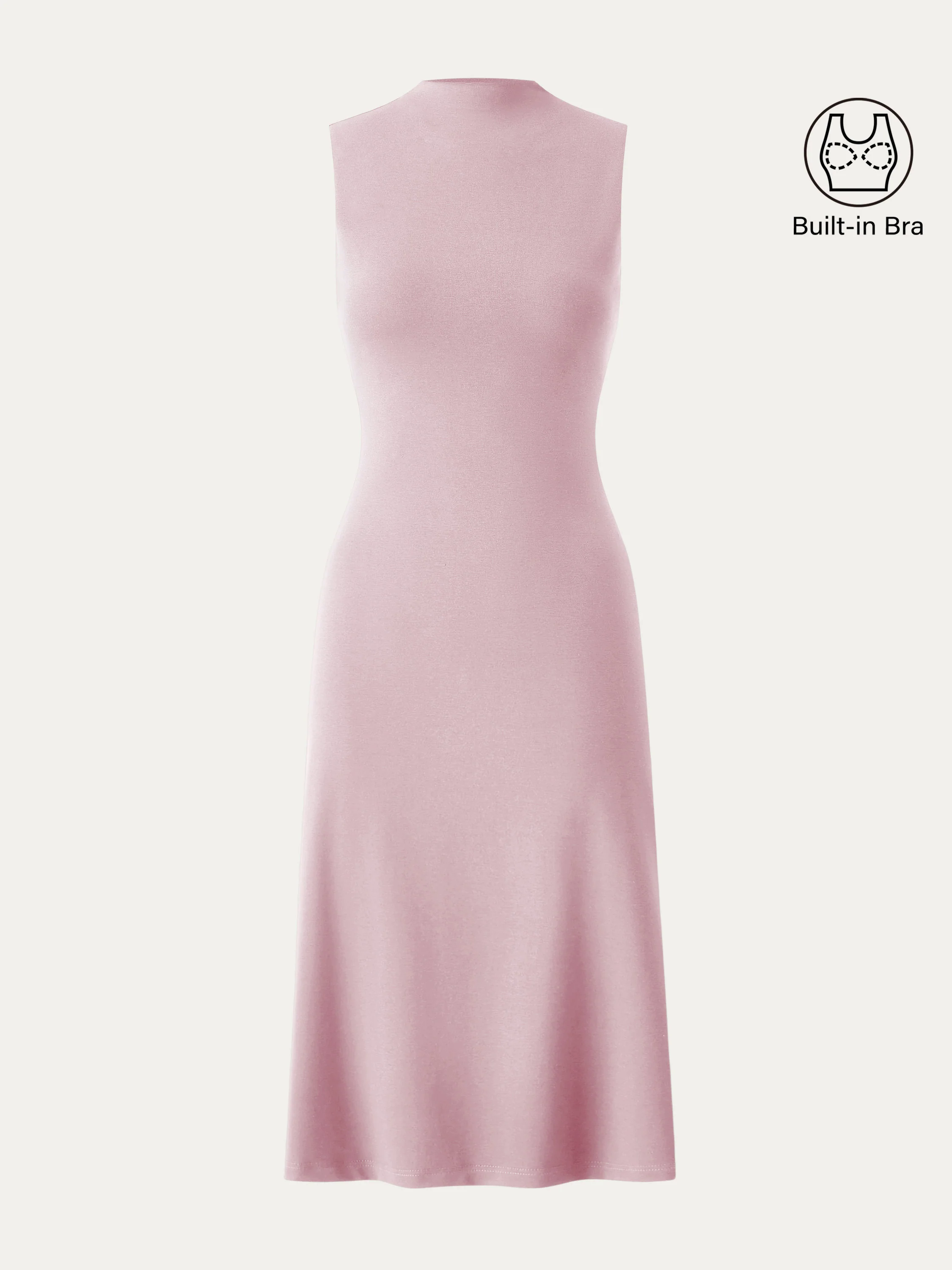 Everyday Mockneck New Airy Brami Midi Dress