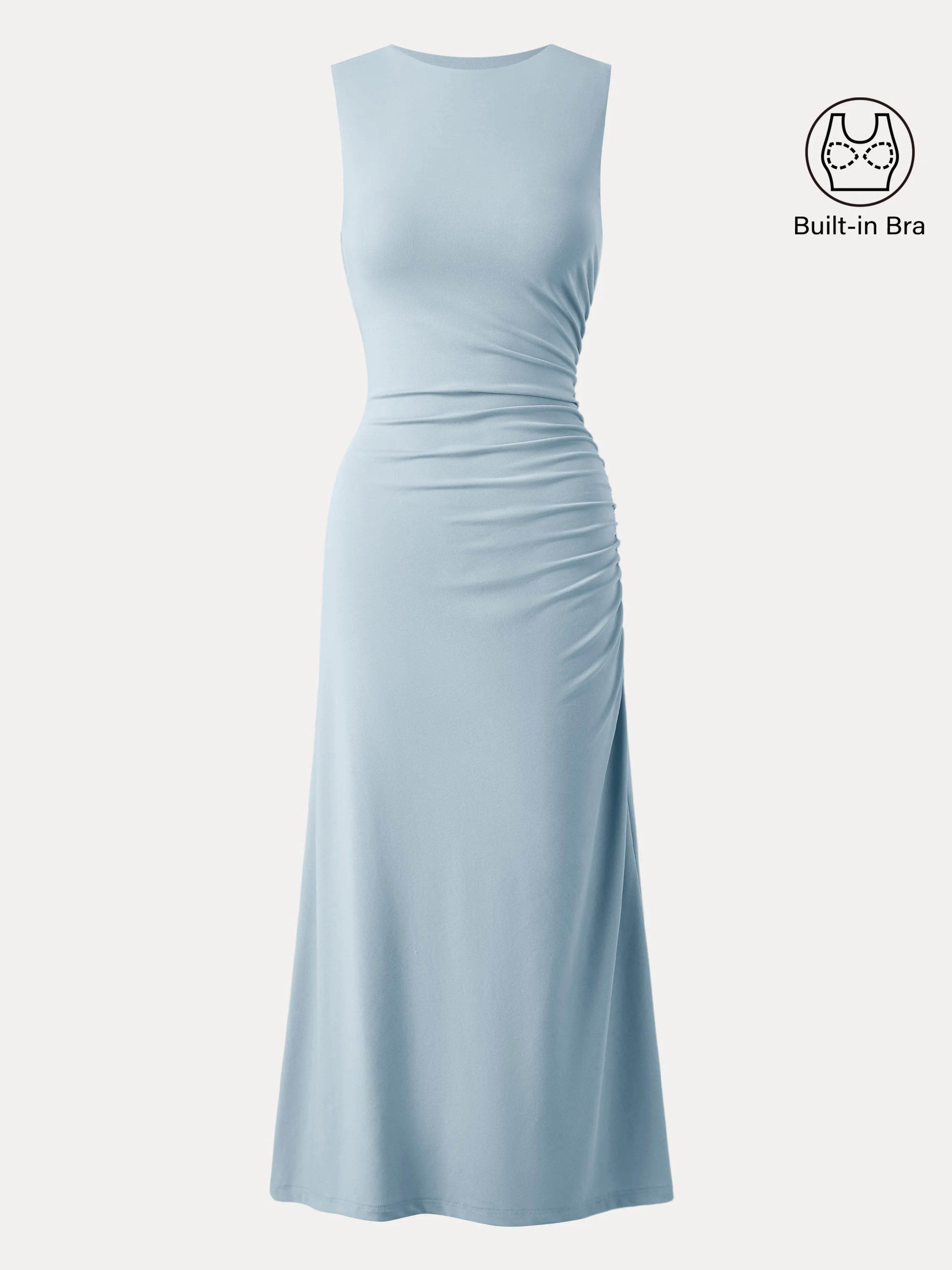Side Ruched Midi Brami Dress