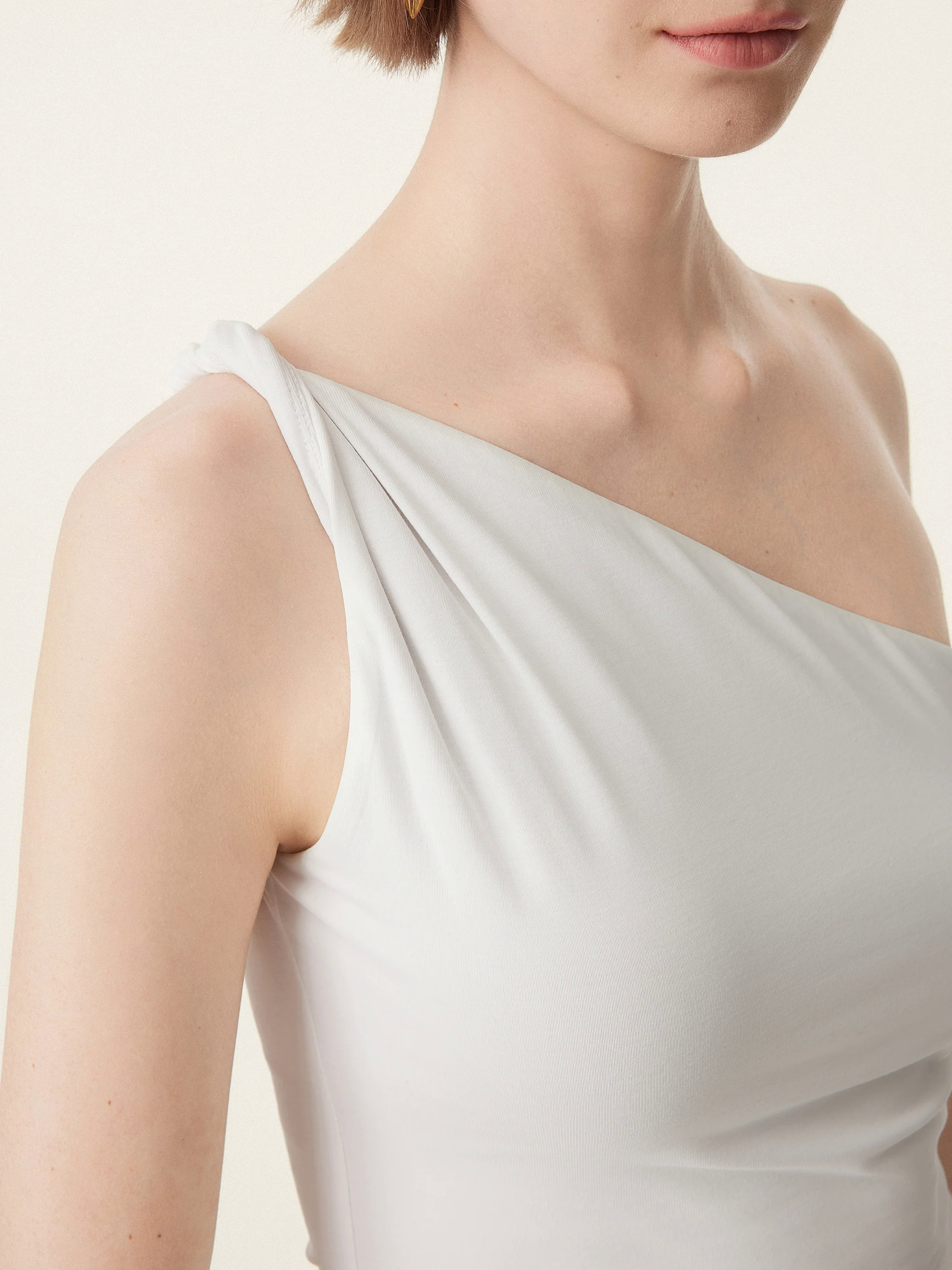 One Shoulder Twisted Brami Tank