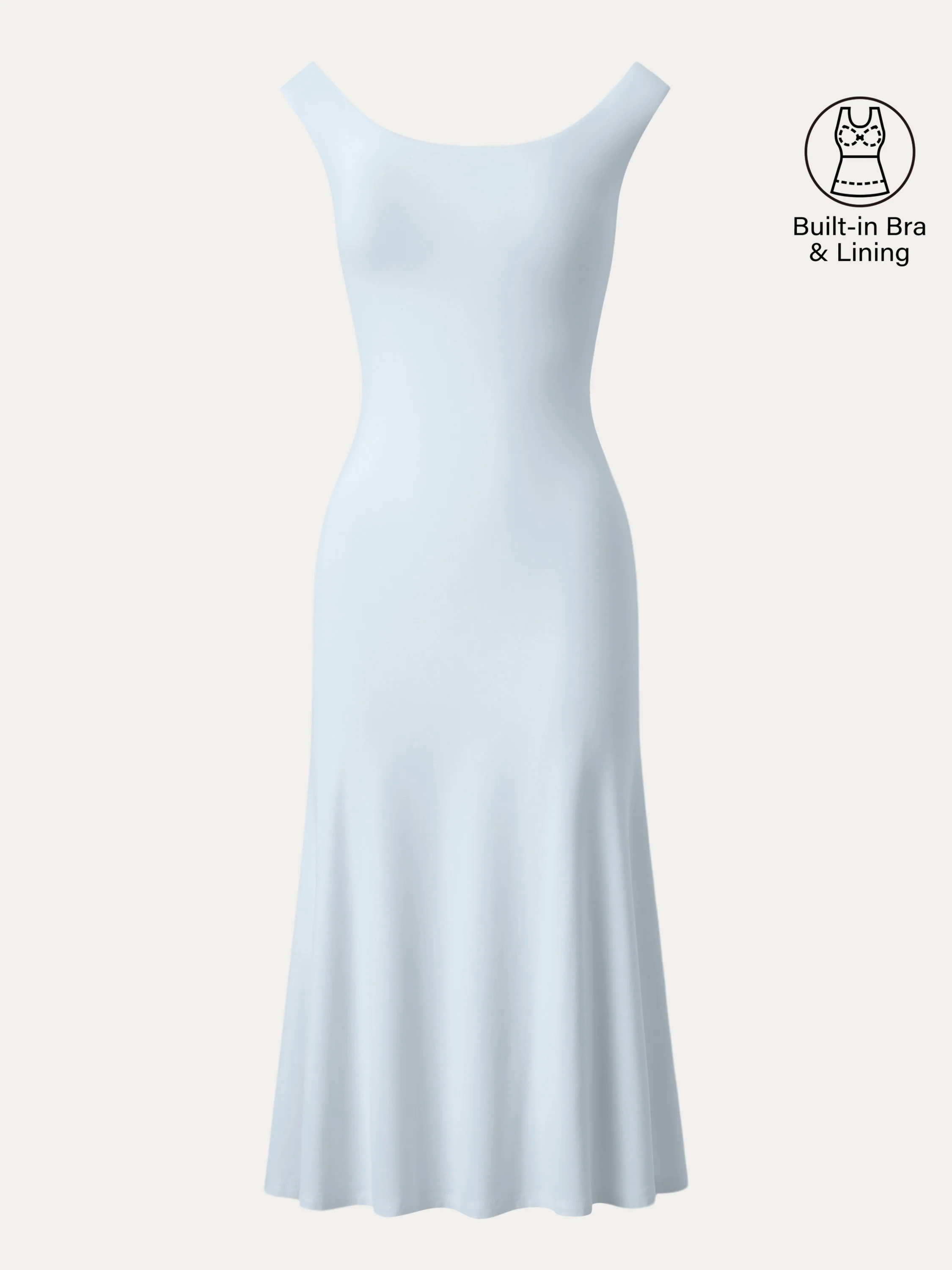 Scoop Neck Midi Low Back Brami Dress Scoop Neck Midi Low Back Brami Dress