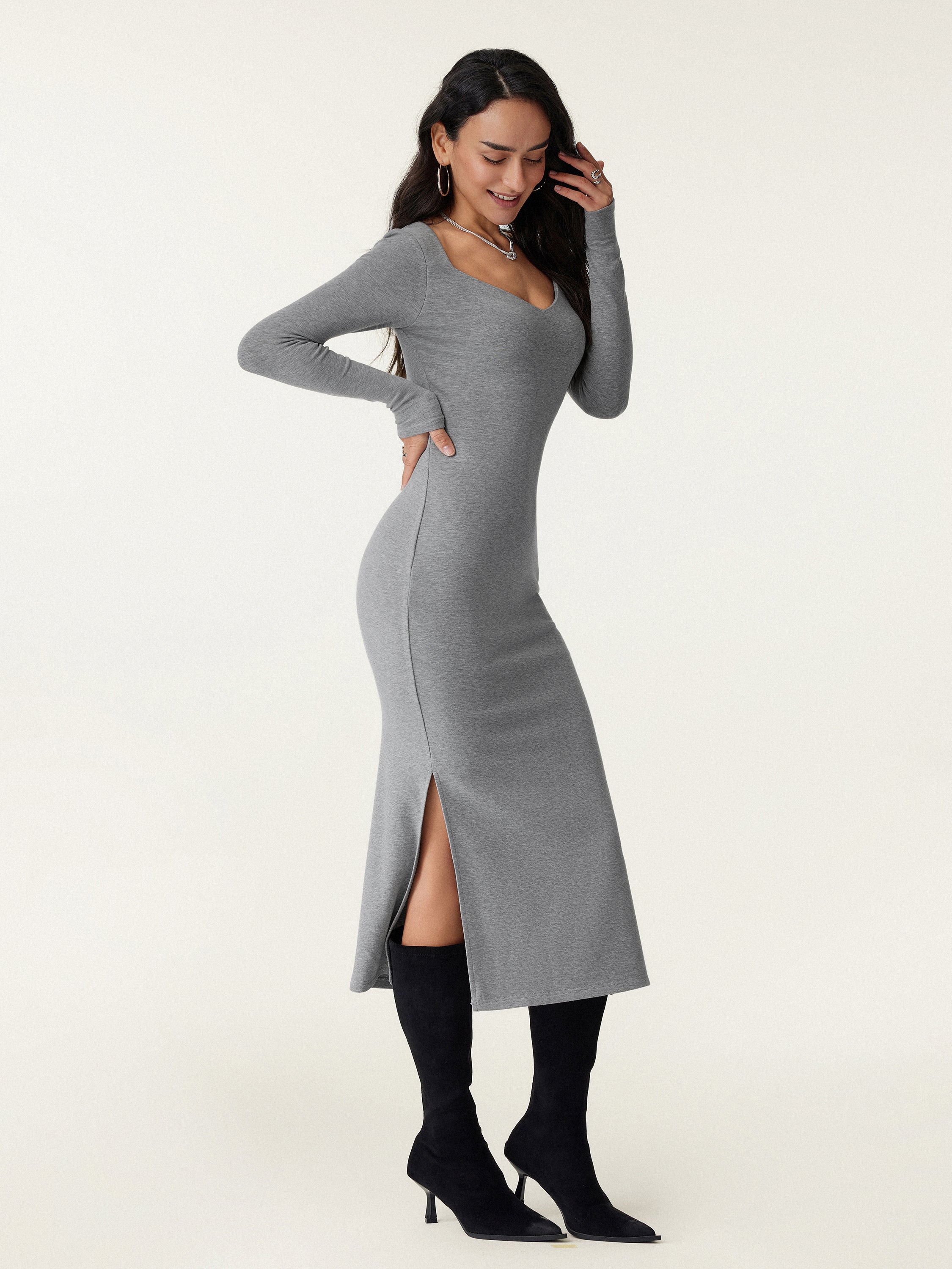 Sweetheart Neckline Midi Brami Dress