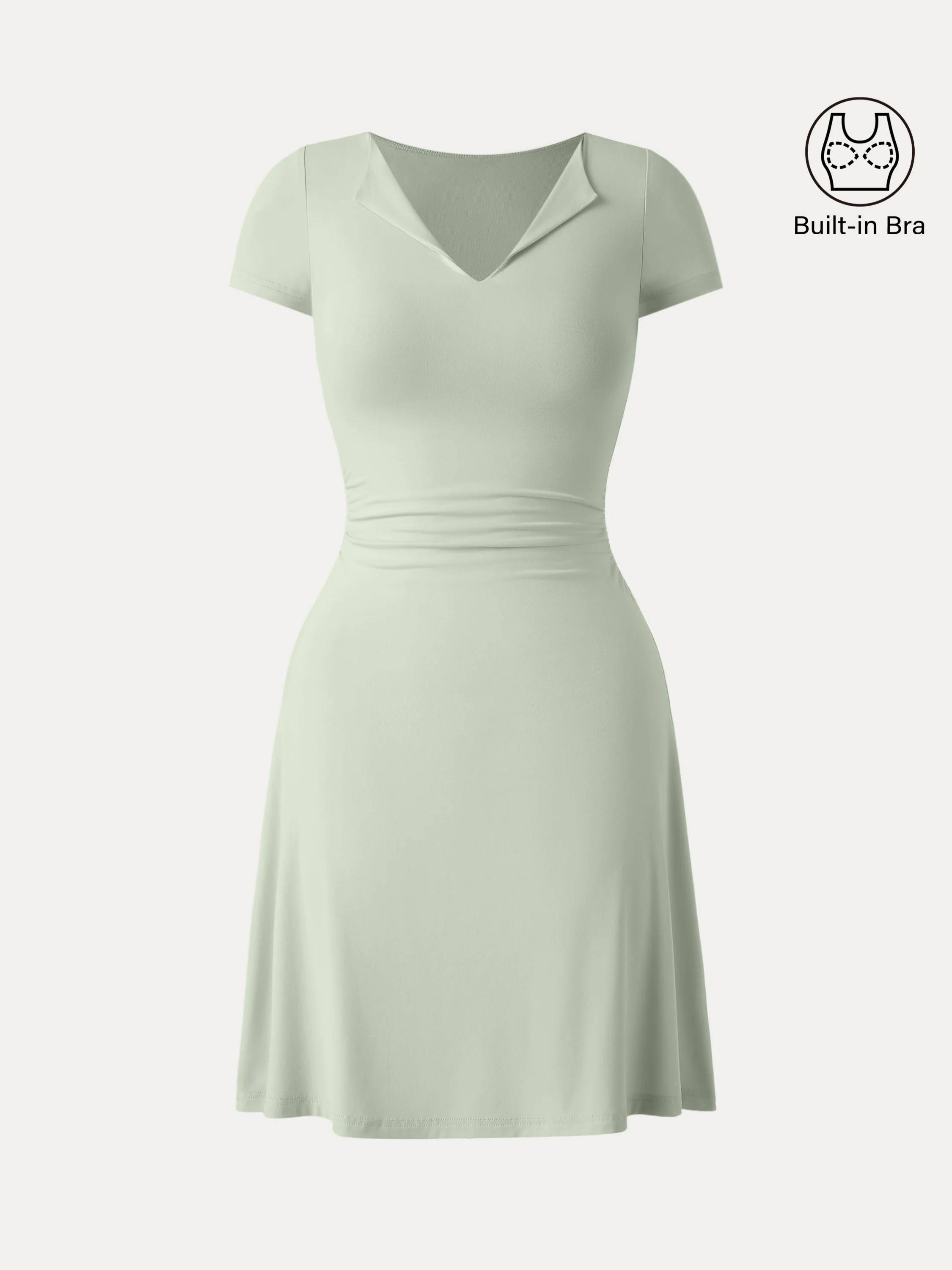 Ultrasoft Flap V-neck Short Sleeve Mini Brami Dress