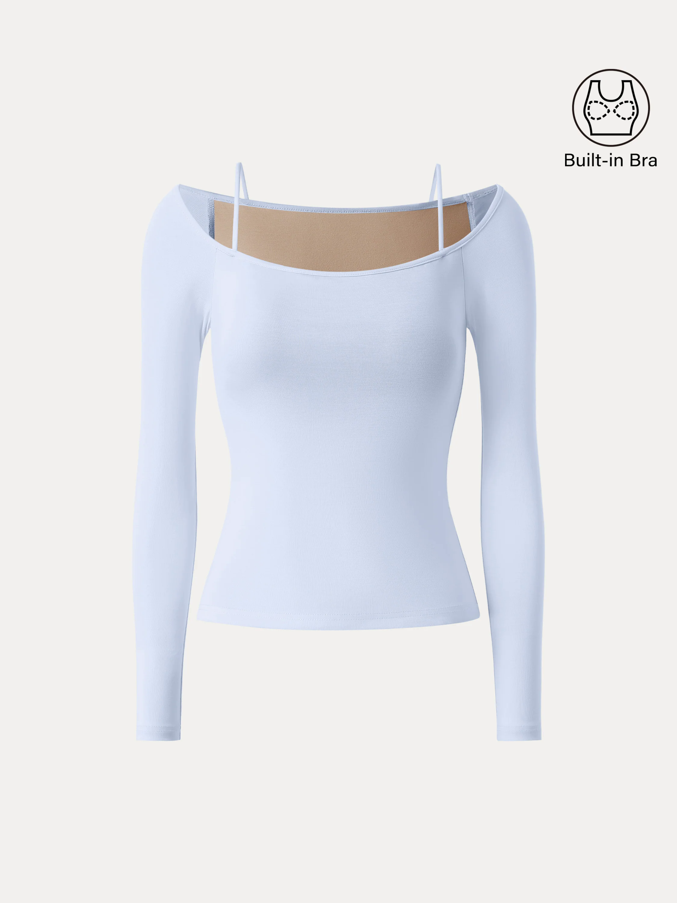 Non-sheer Off Shoulder New Airy Brami Top