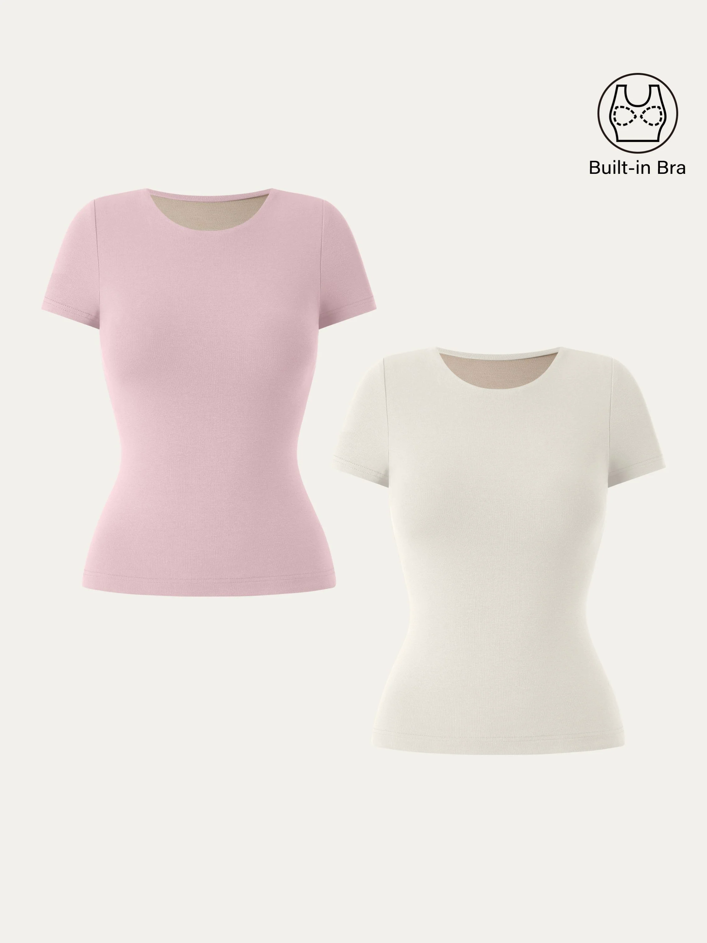 Crewneck Slimming Short Sleeve New Airy Brami