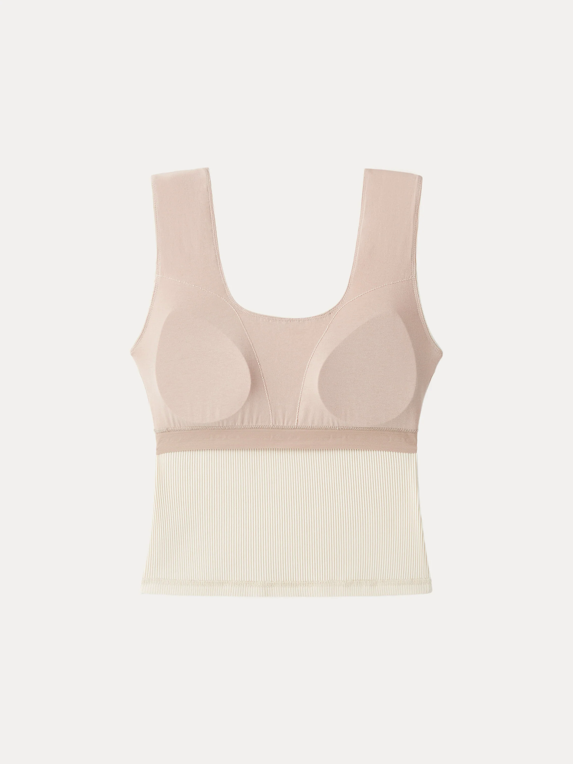 Stretch Cotton Wide Strap Ribbed Brami Tank