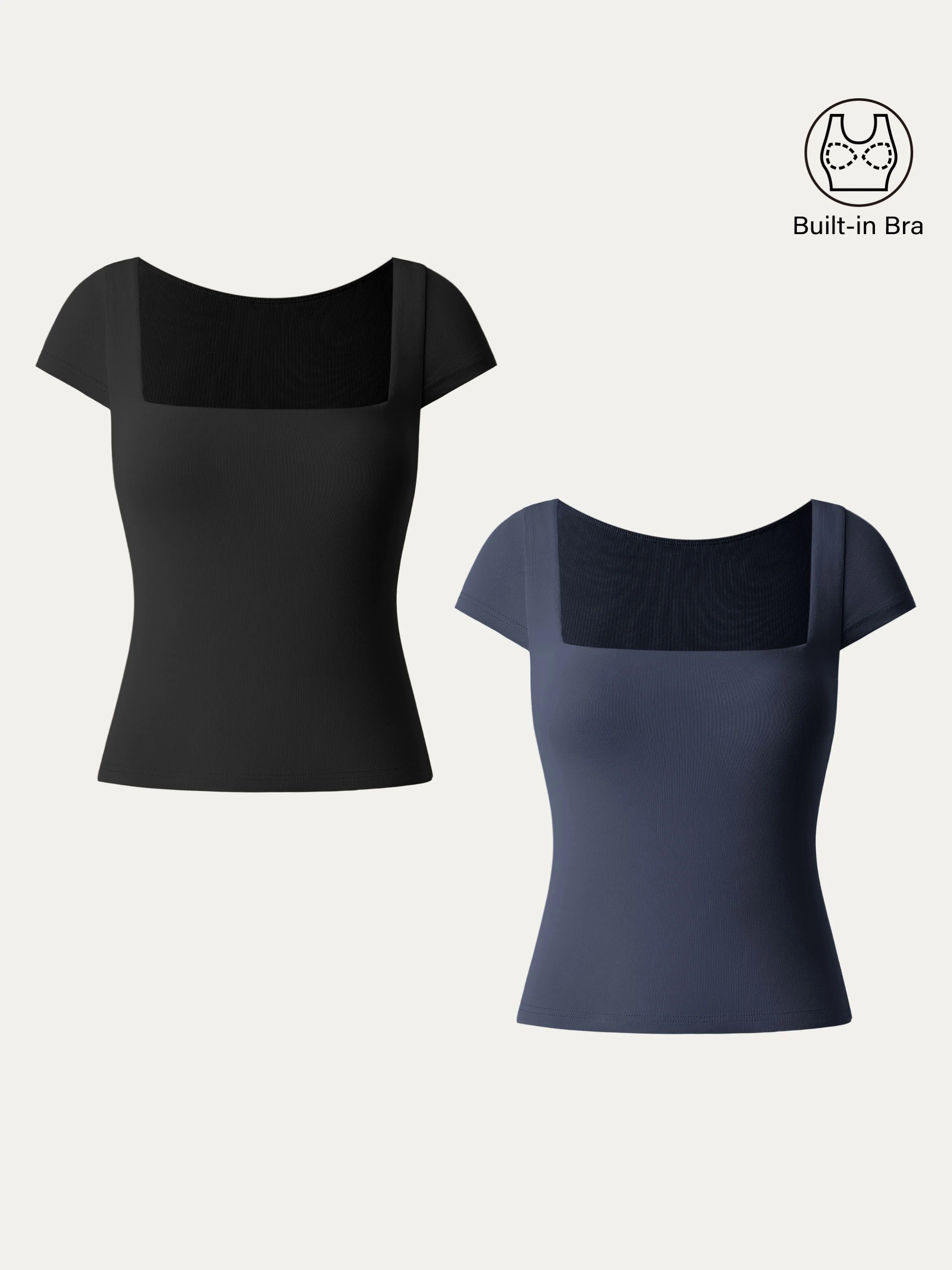 Essential Square Neck Cap Sleeves Brami Top