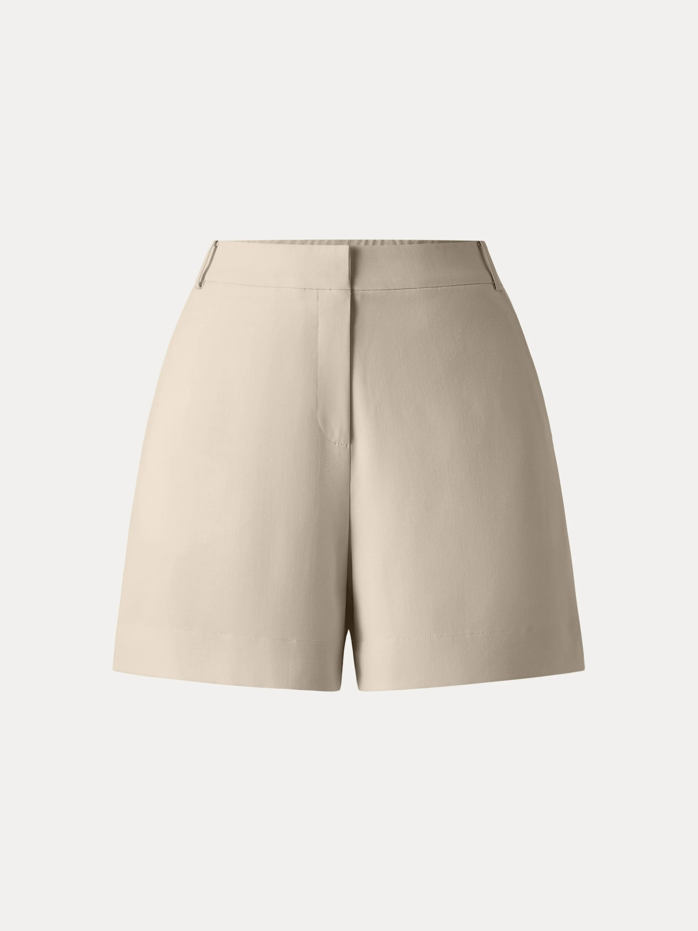 Mid Rise Fly-front Easy Shorts with Pockets