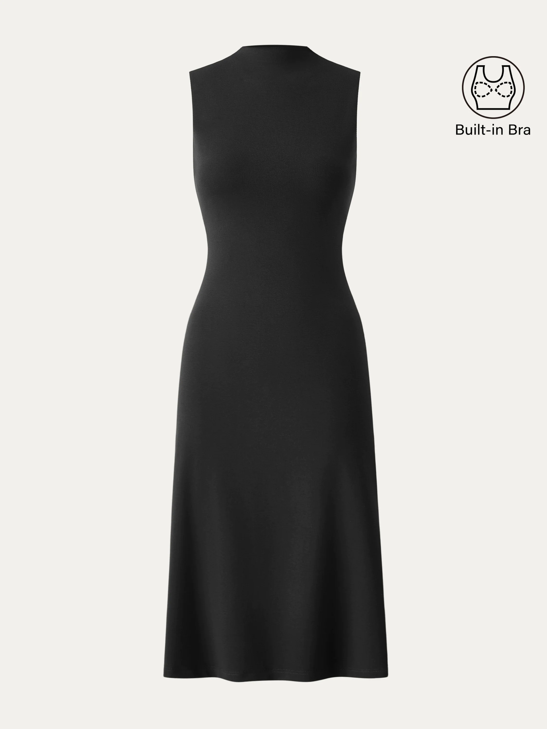 Everyday Mockneck New Airy Brami Midi Dress