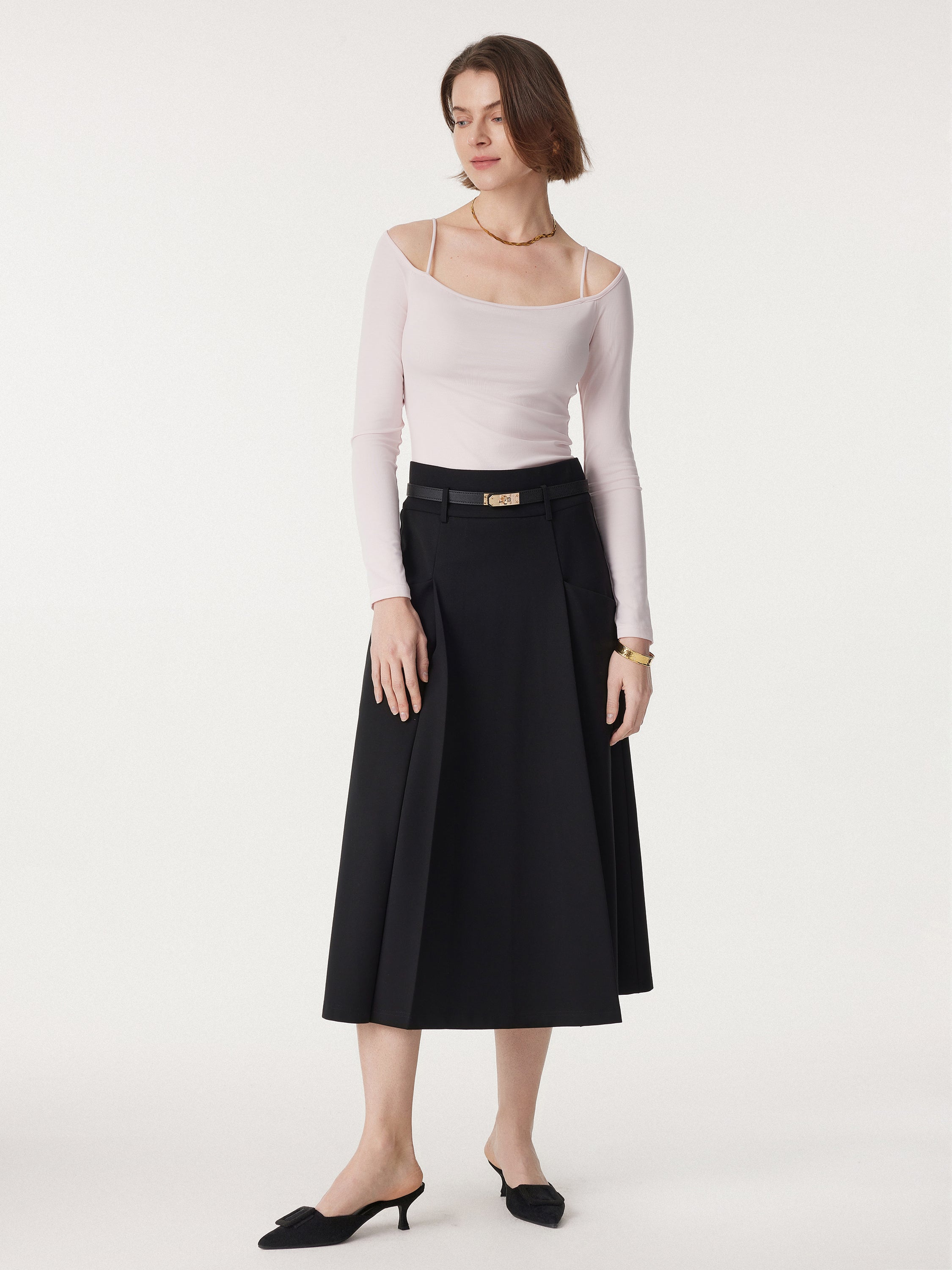 Non-sheer Off Shoulder New Airy Brami Top