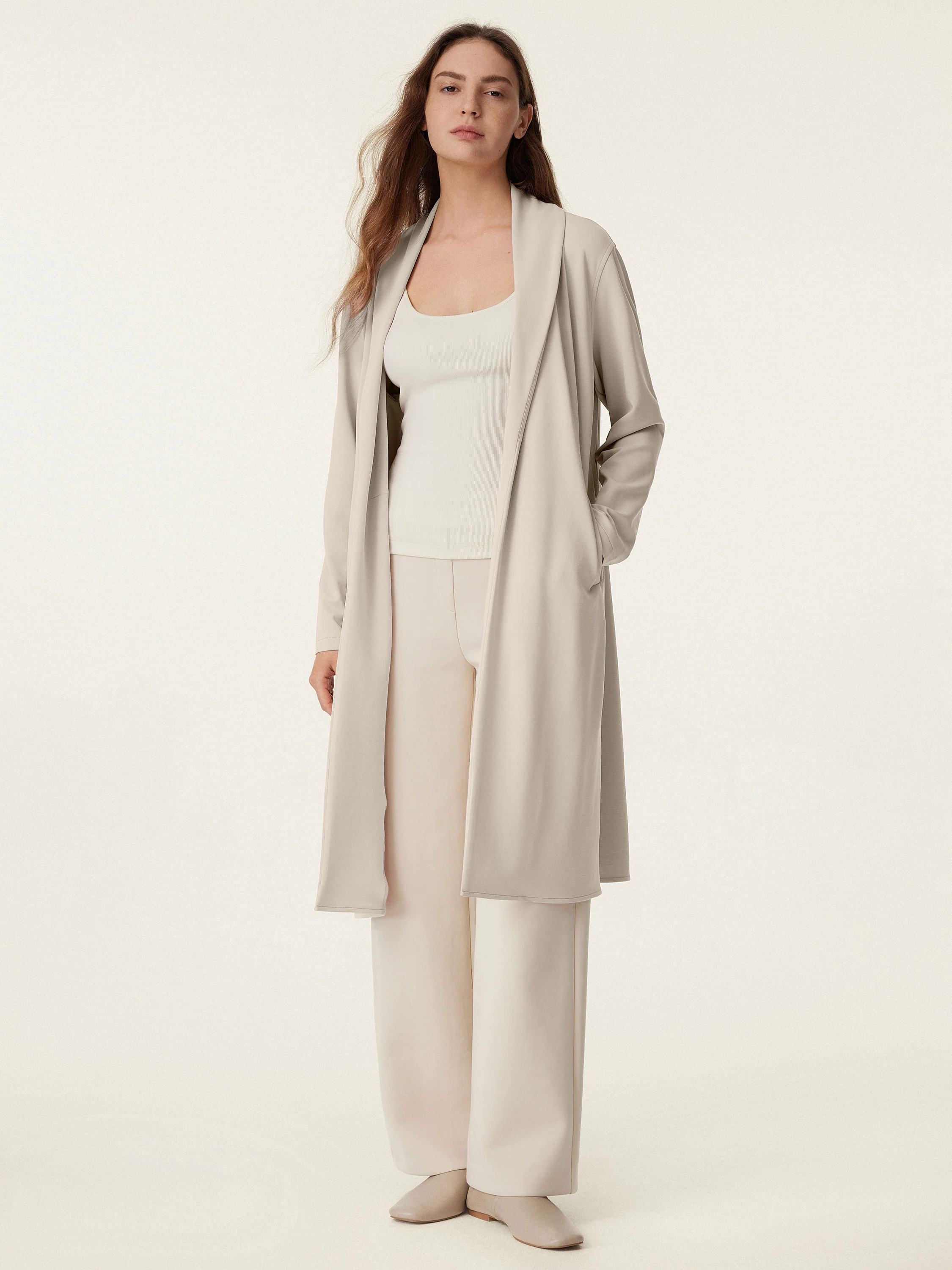 Shawl Collar Long Cardigan Coat Shawl Collar Long Cardigan Coat