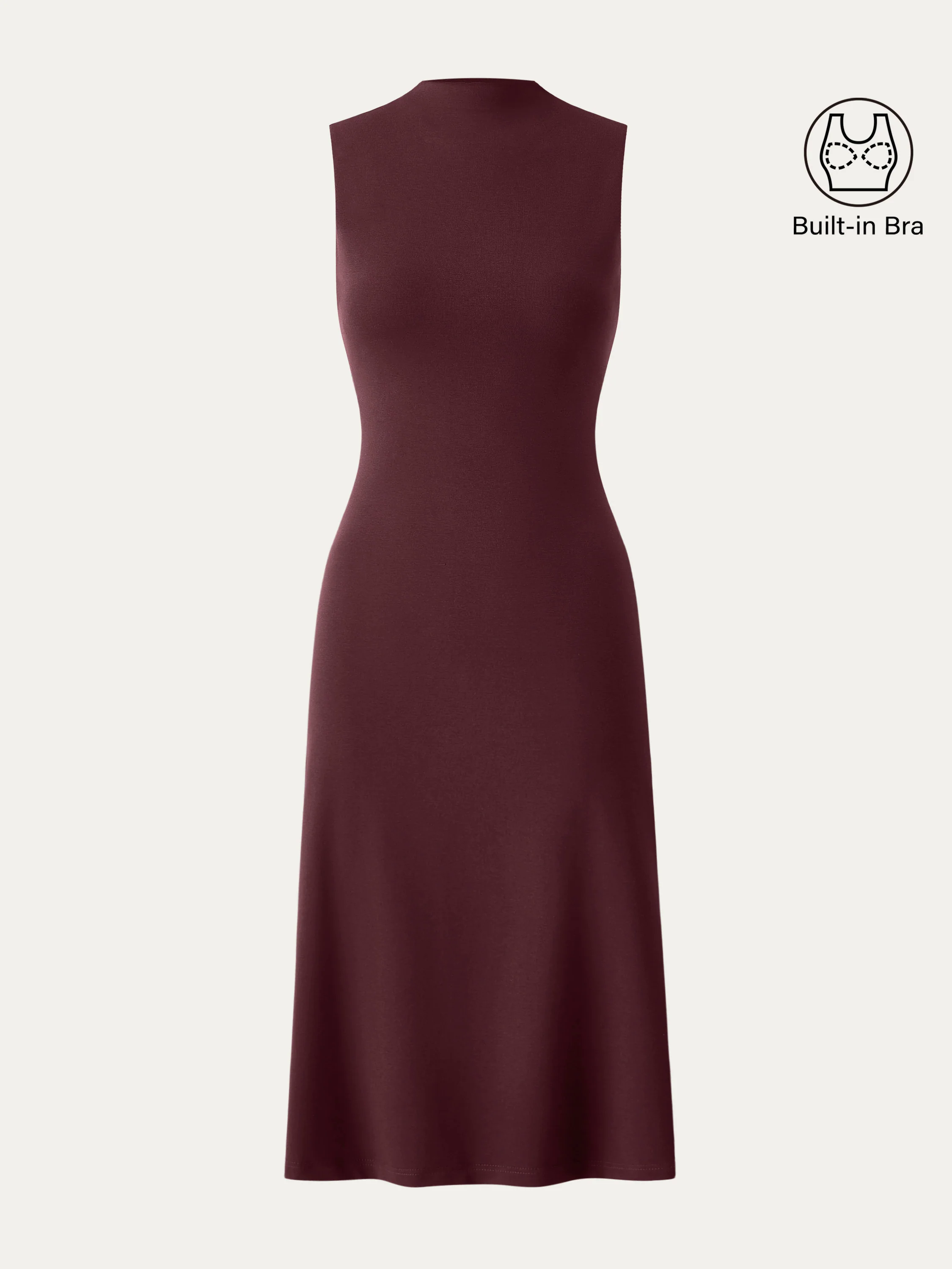 Everyday Mockneck New Airy Brami Midi Dress
