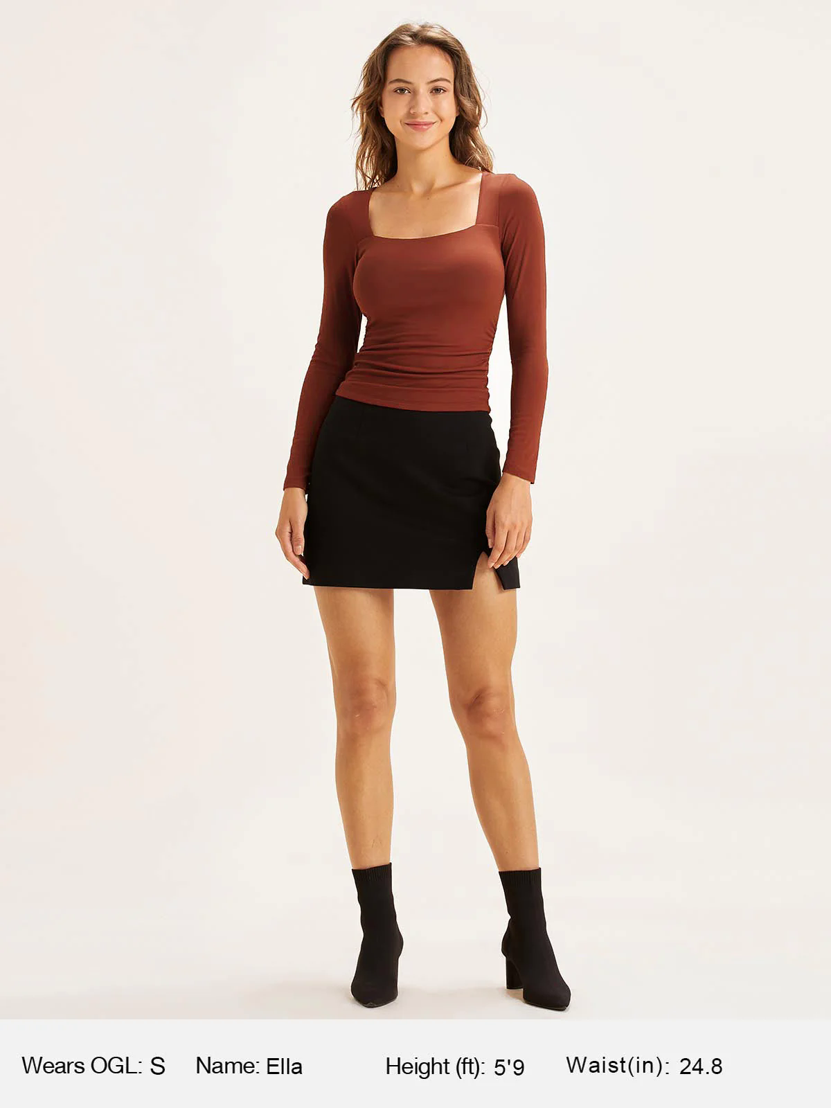 Square Neck Ruched Brami Top