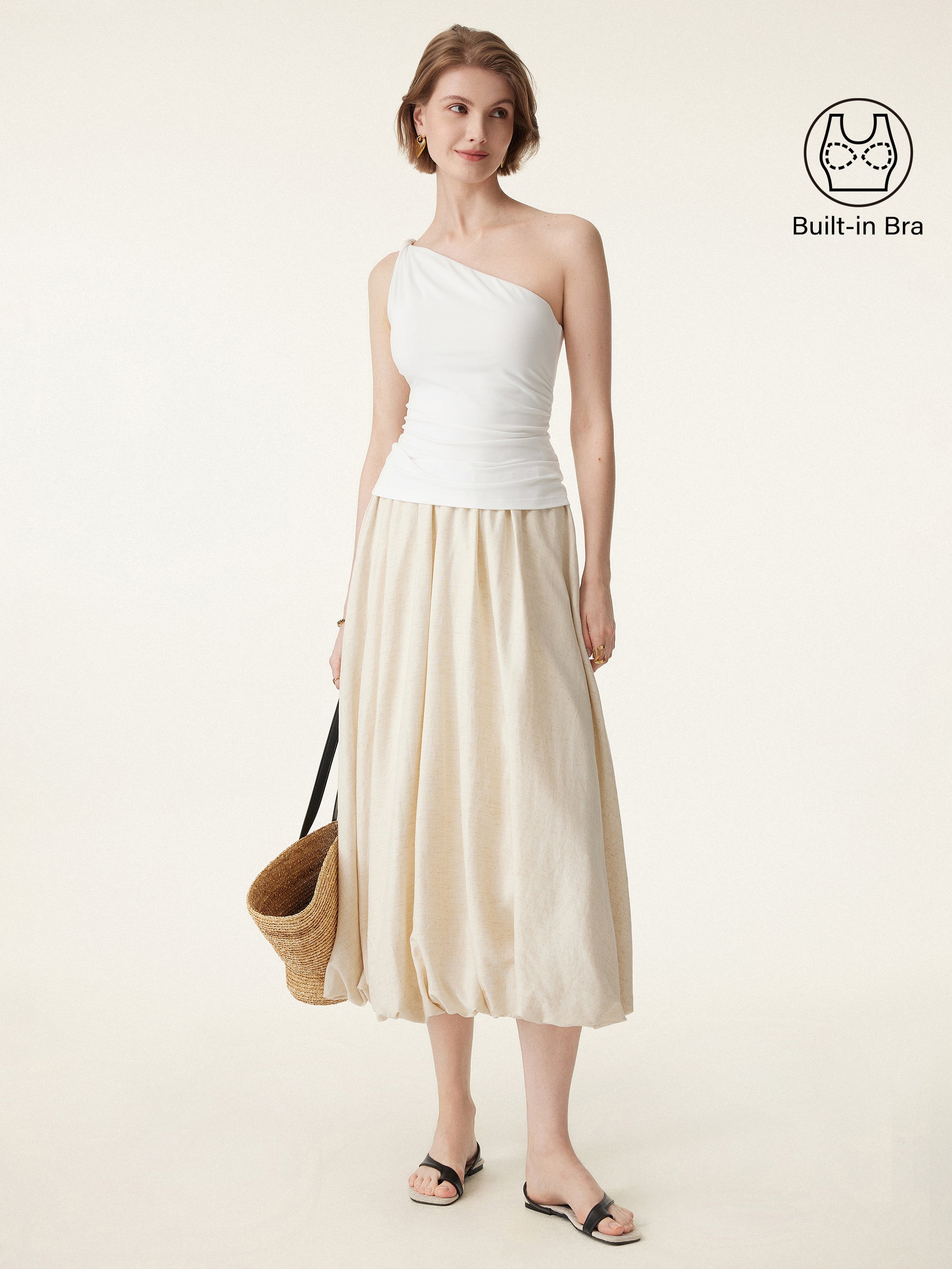 One Shoulder Twisted Brami Tank