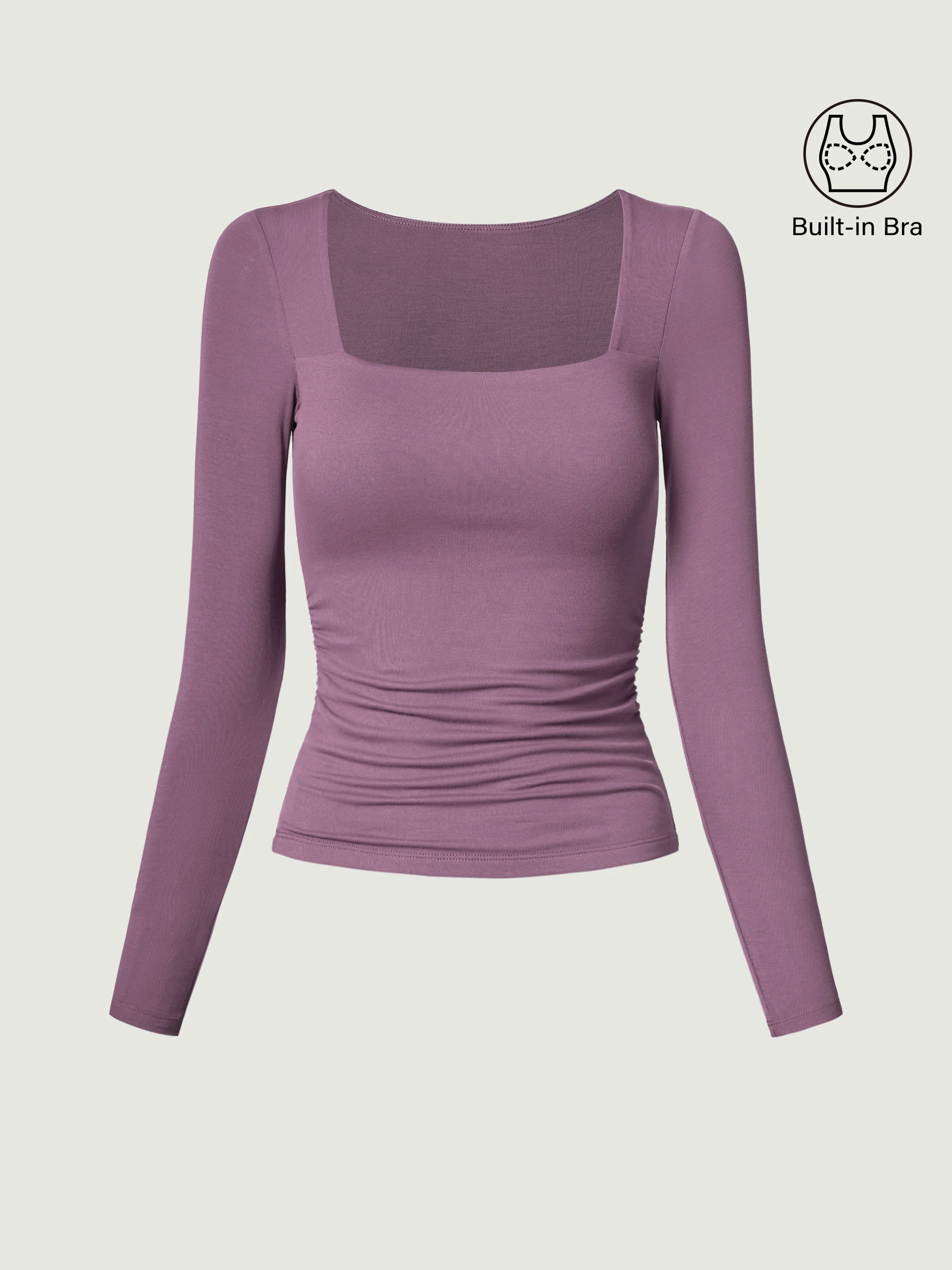 Square Neck Ruched Brami Top