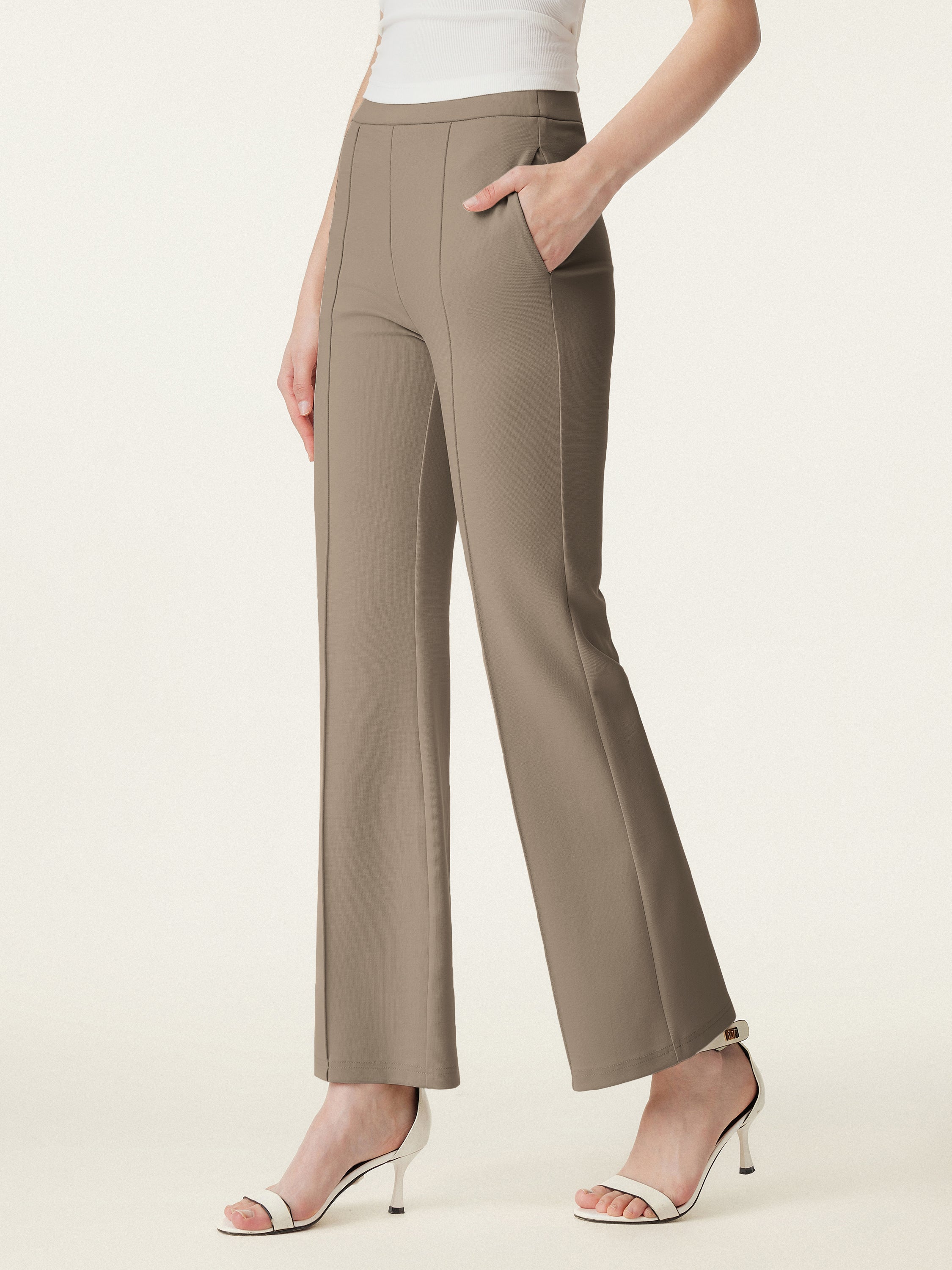Mid Rise Pull-on Flare Pant