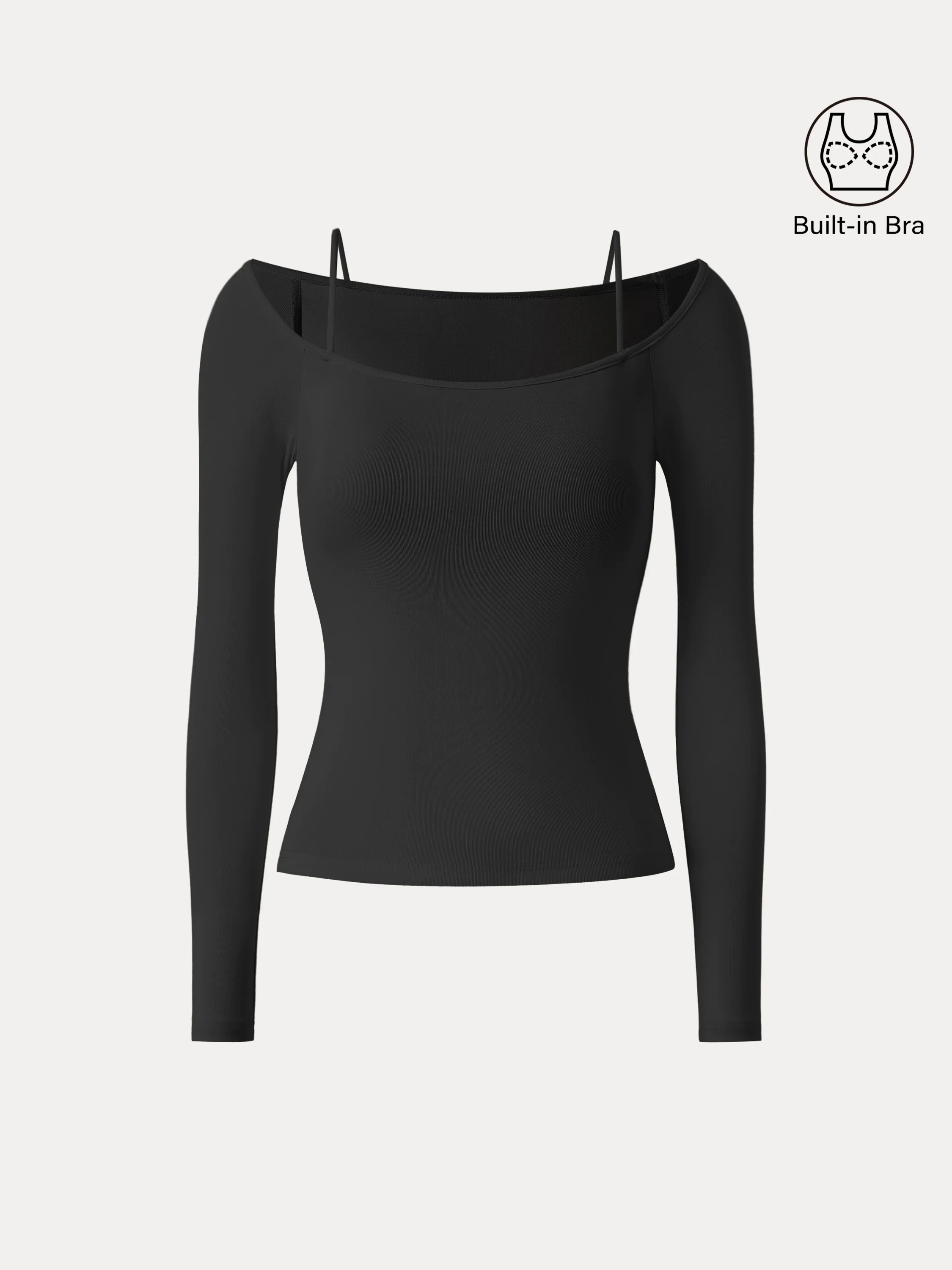 Non-sheer Off Shoulder New Airy Brami Top