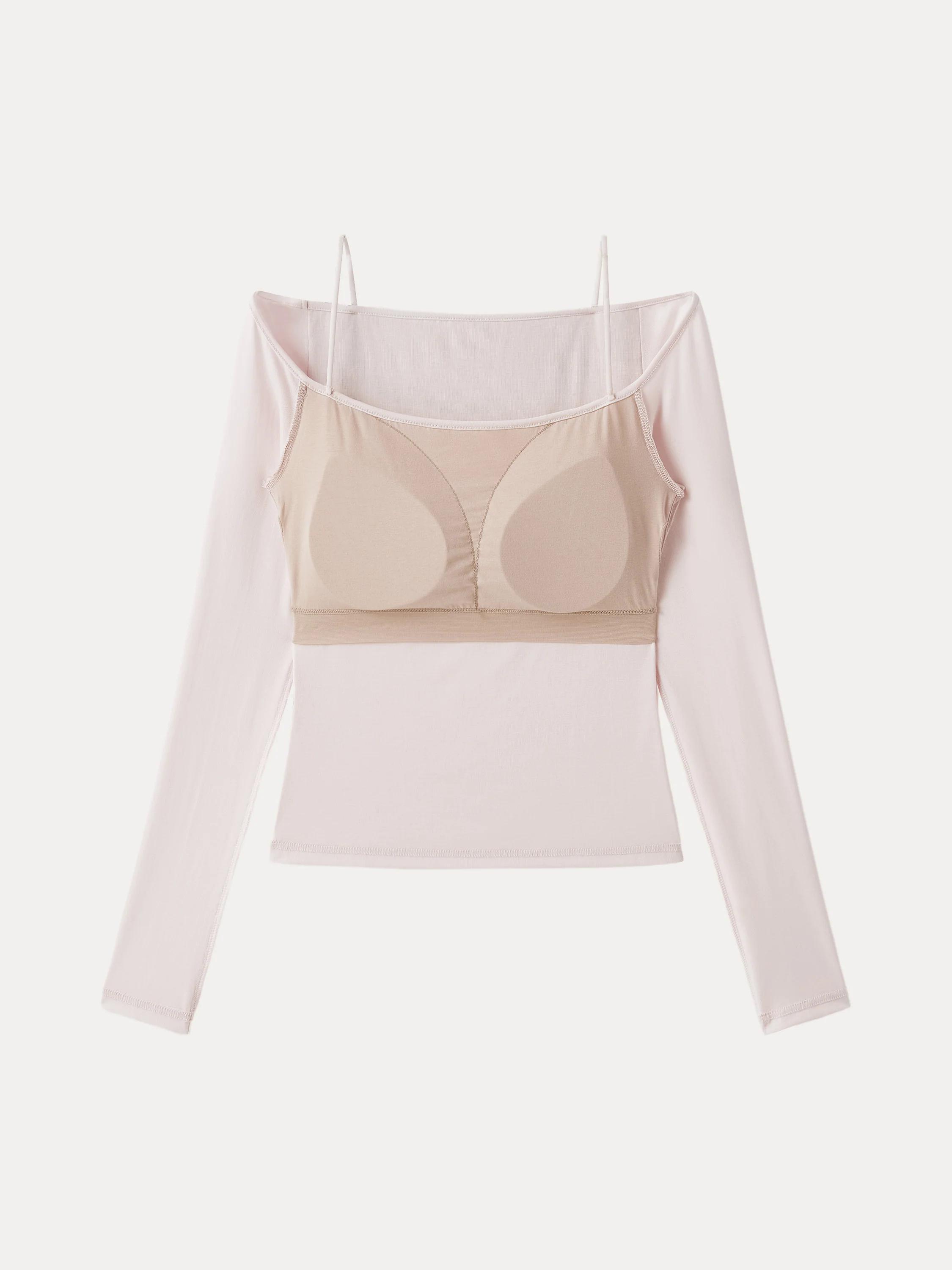 Non-sheer Off Shoulder New Airy Brami Top
