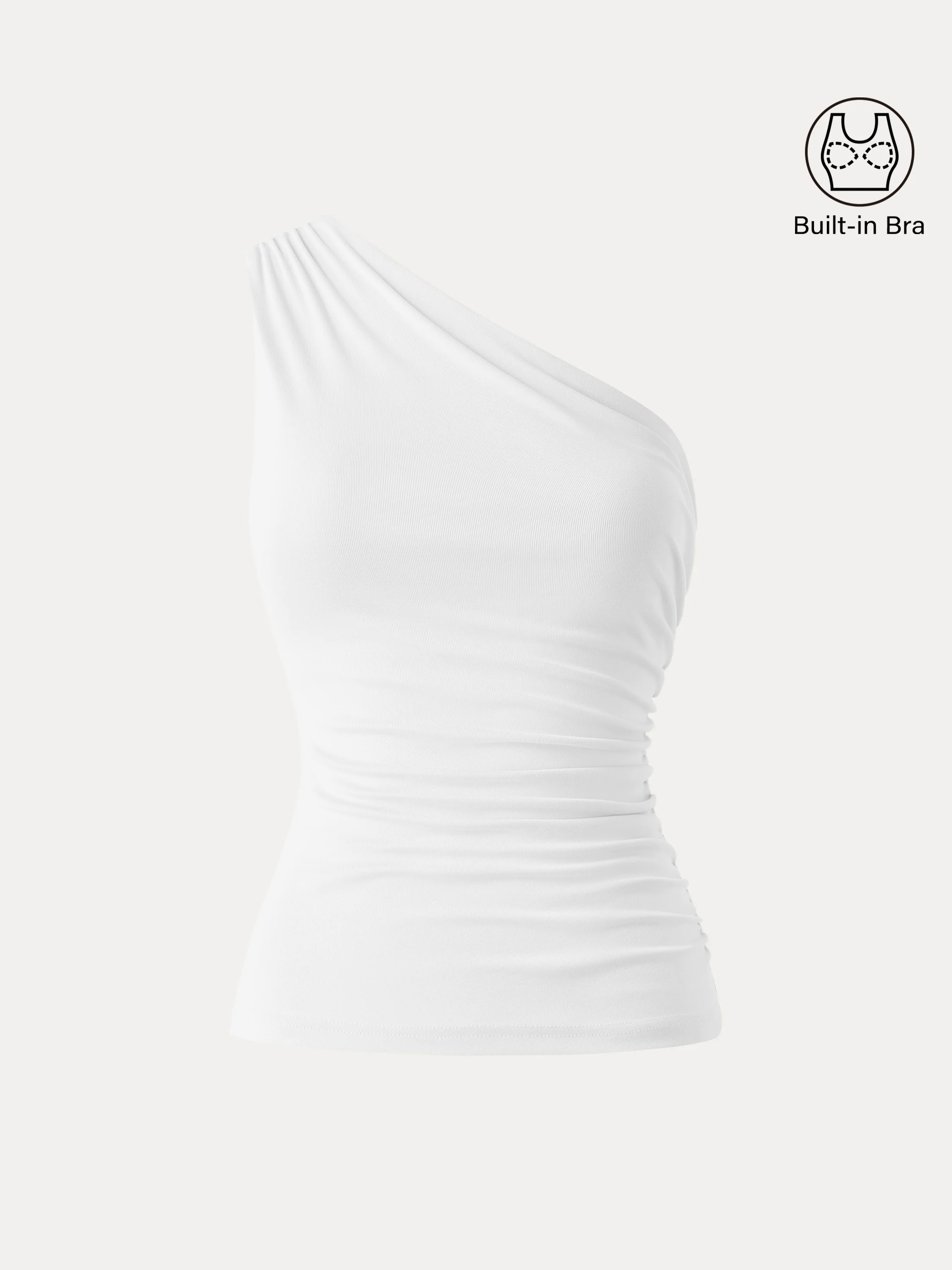 Sandwashed One Shoulder Ruched Brami