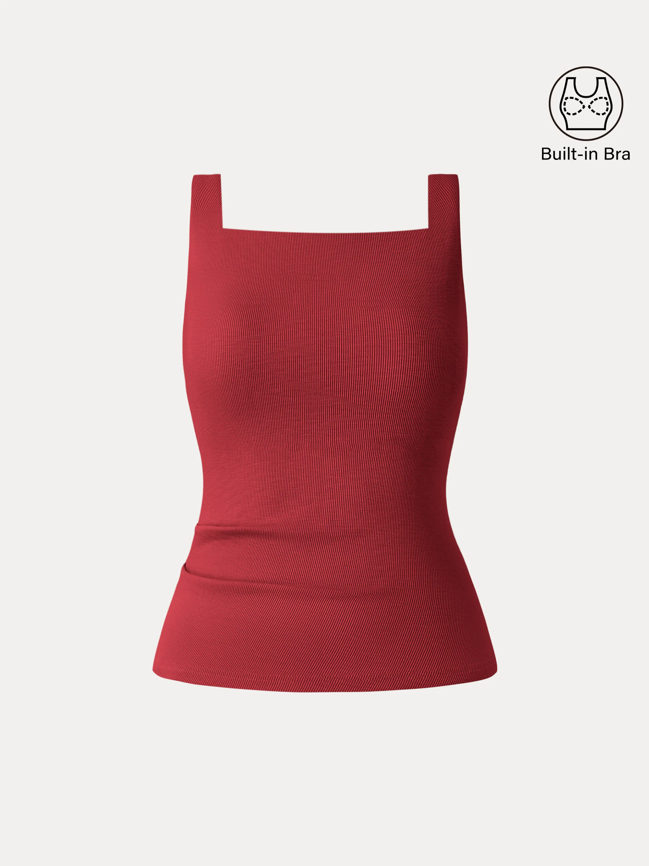 Stretch Cotton Square Neck Tucked New Airy Brami