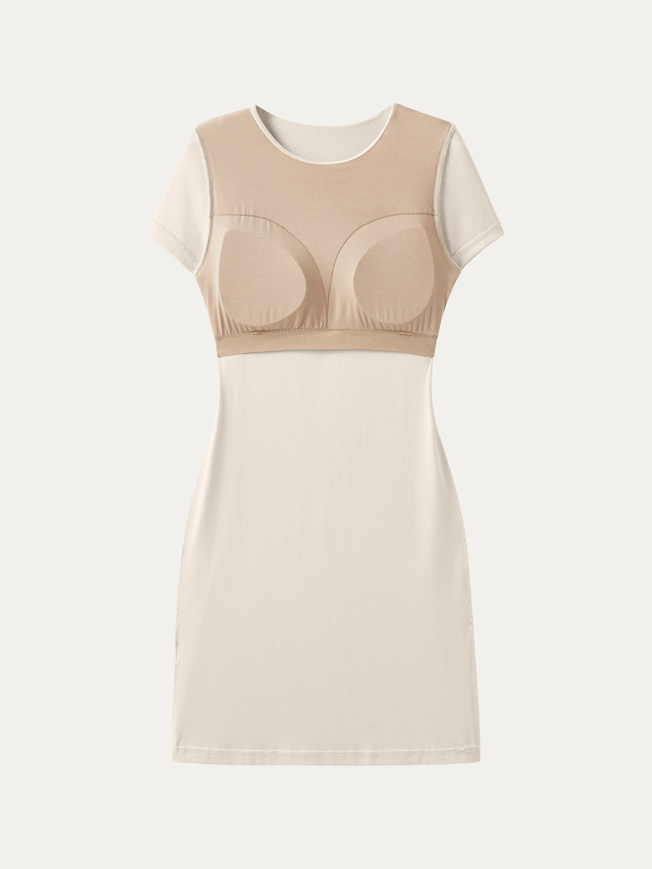 Crewneck Cotton Short Sleeve New Airy Brami Dress