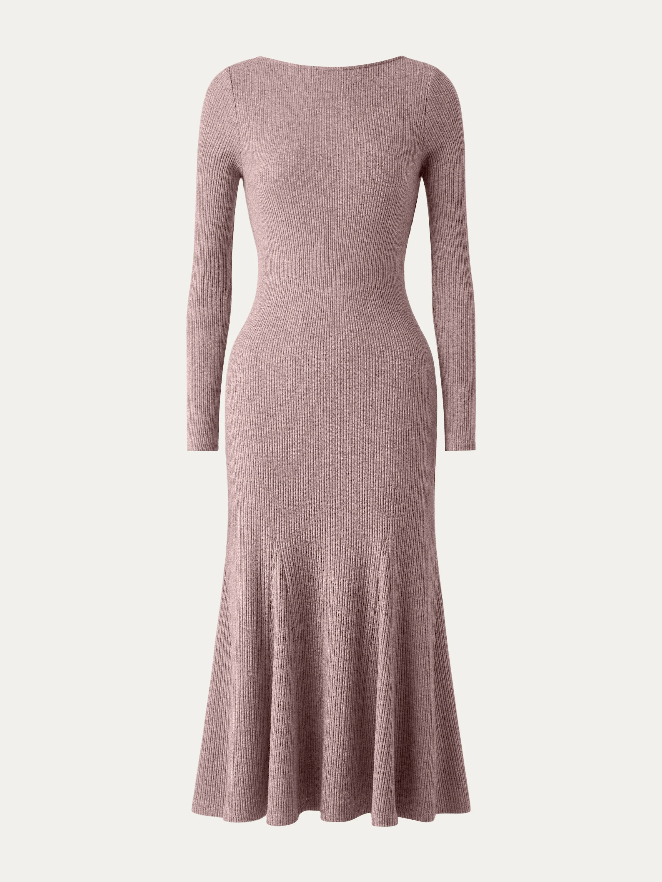 Boatneck Flare Midi Dress