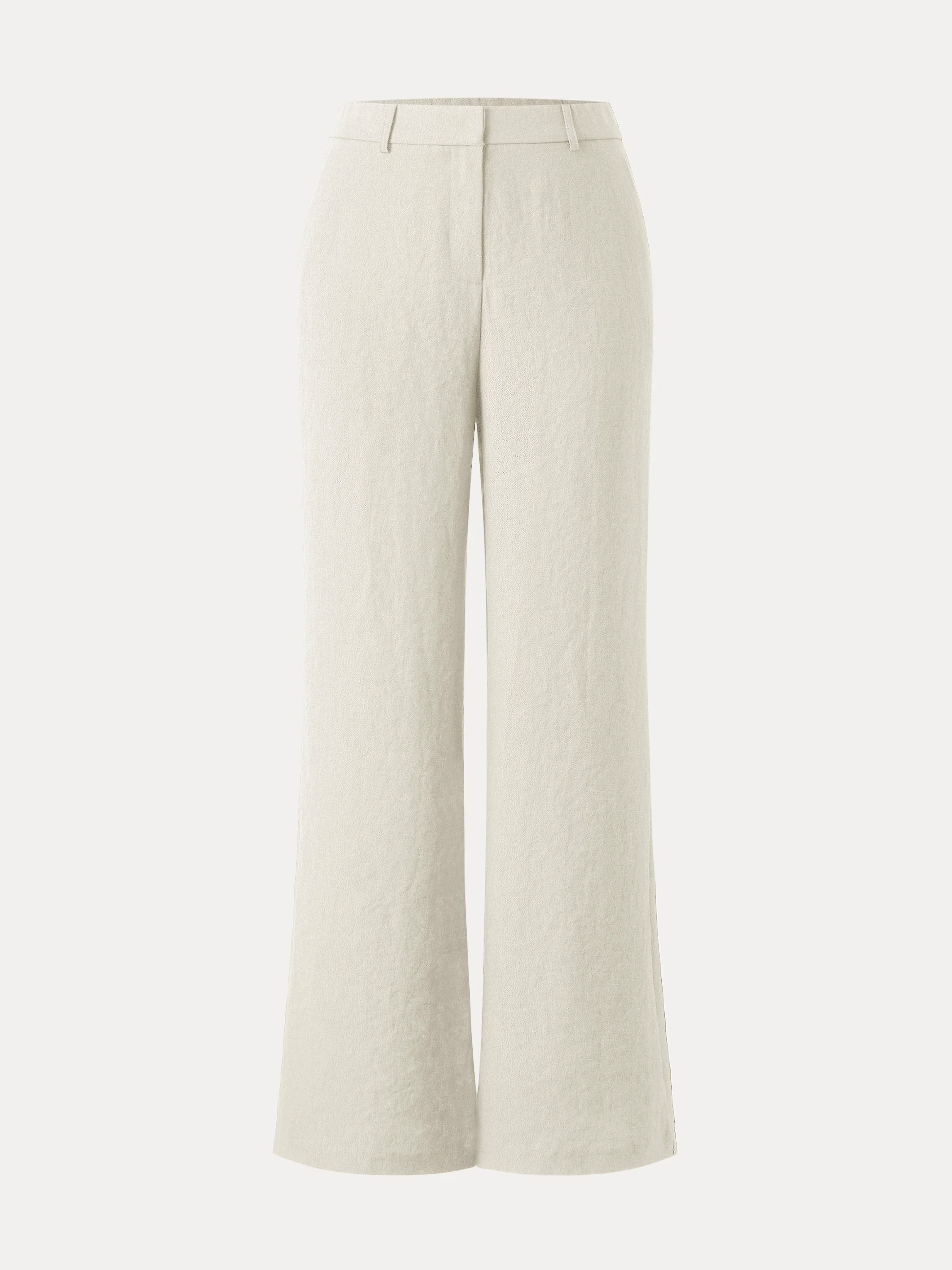 European Linen Mid Rise Flared Pant with Pockets