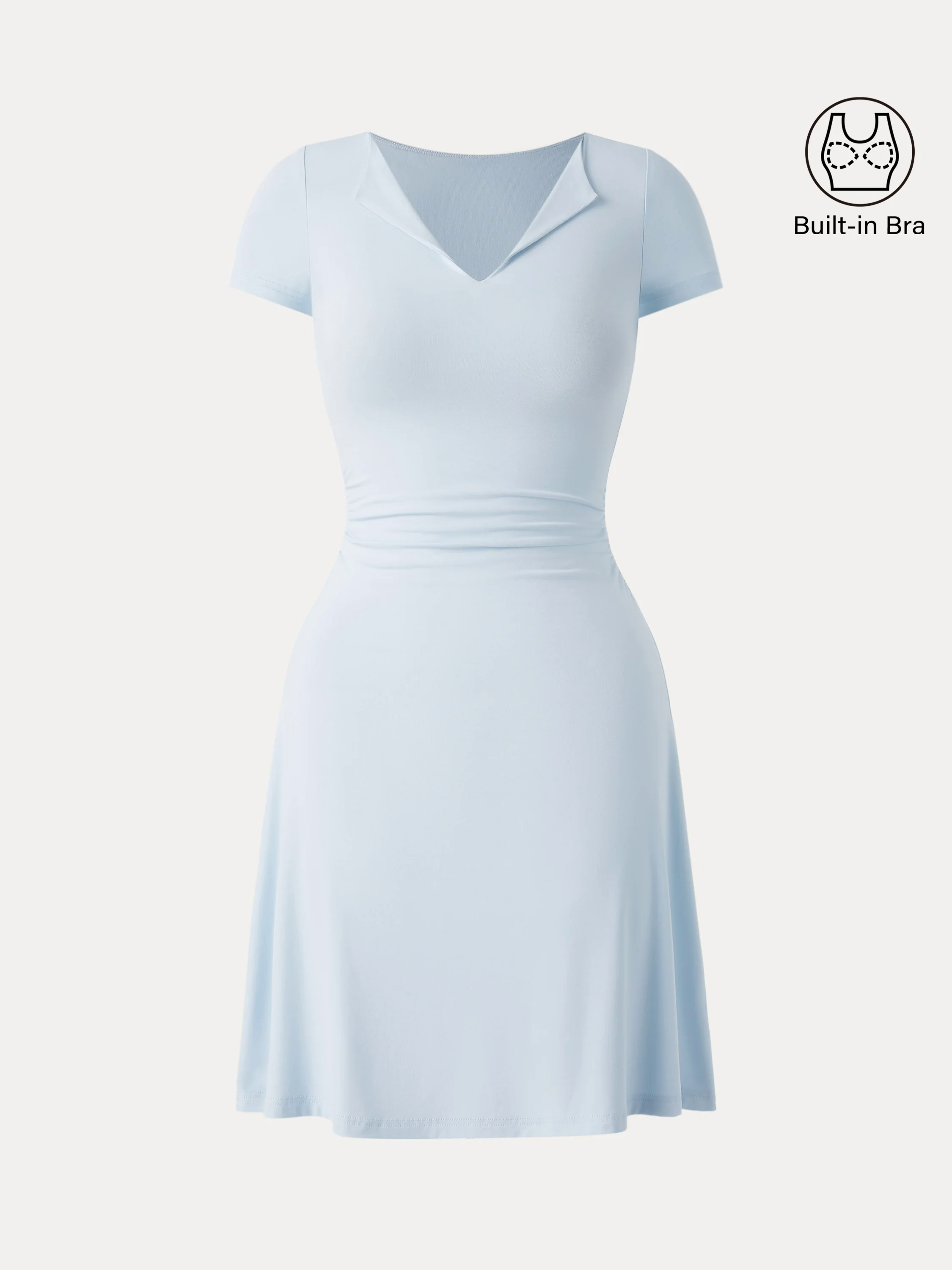 Ultrasoft Flap V-neck Short Sleeve Mini Brami Dress