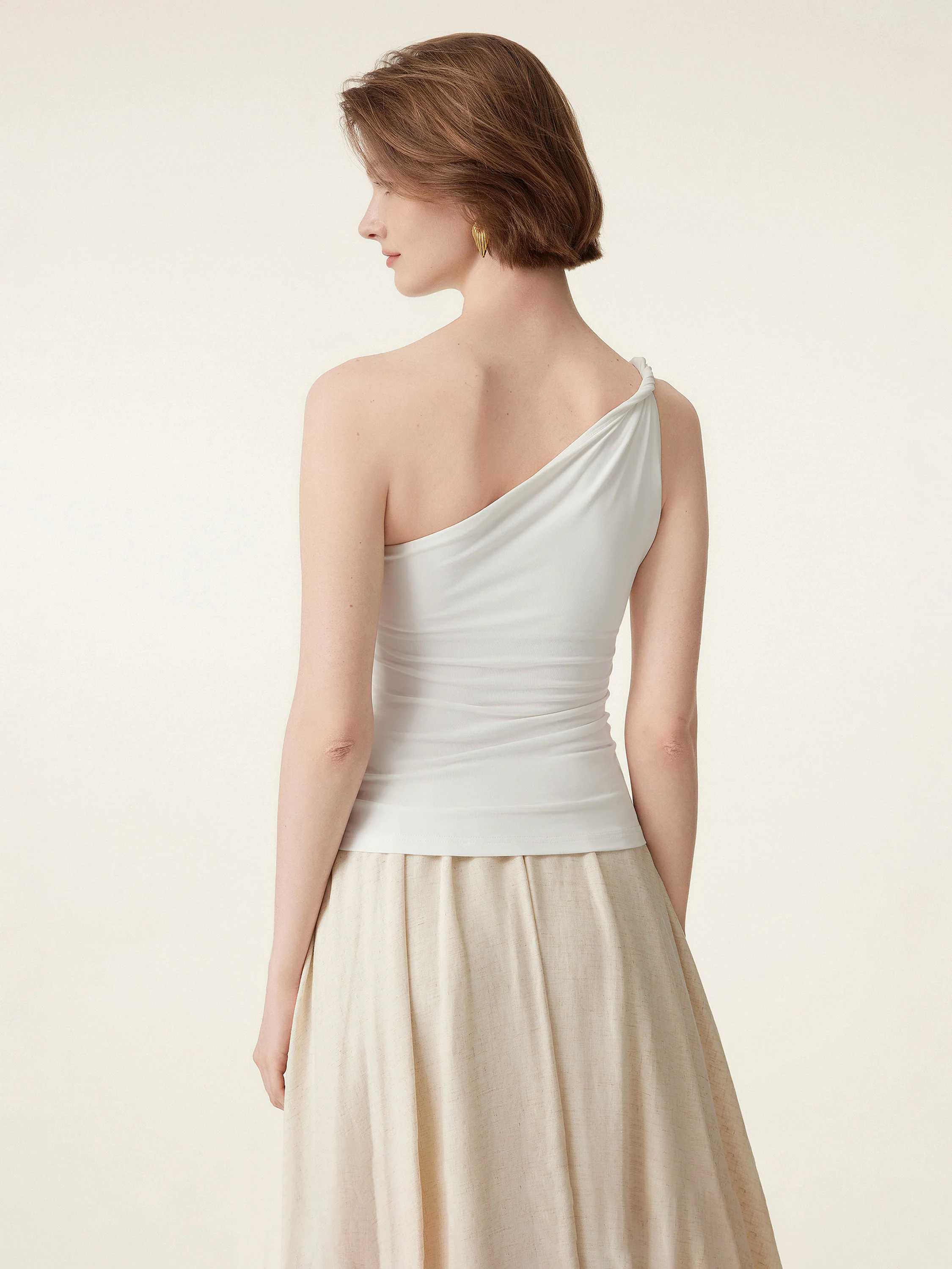 One Shoulder Twisted Brami Tank