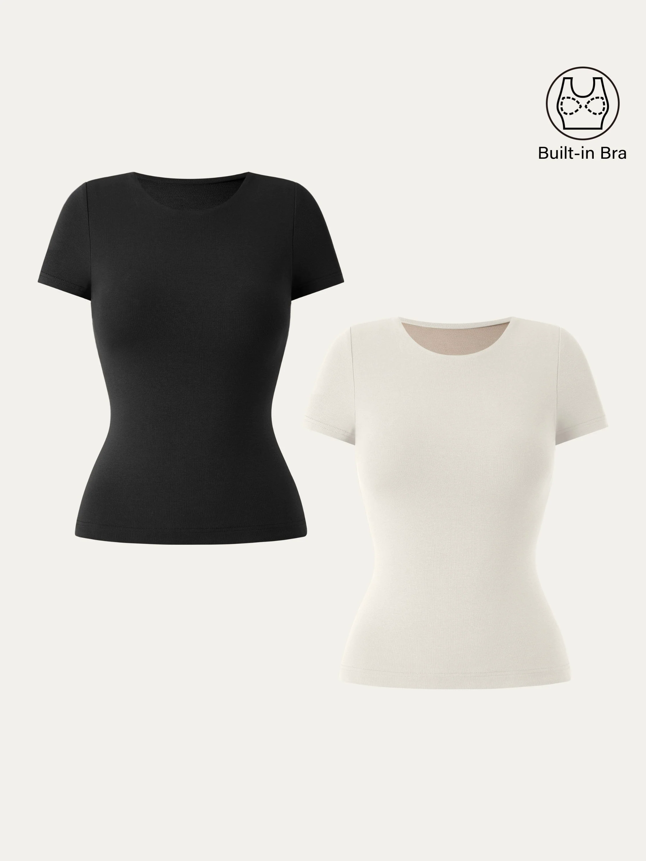 Crewneck Slimming Short Sleeve New Airy Brami