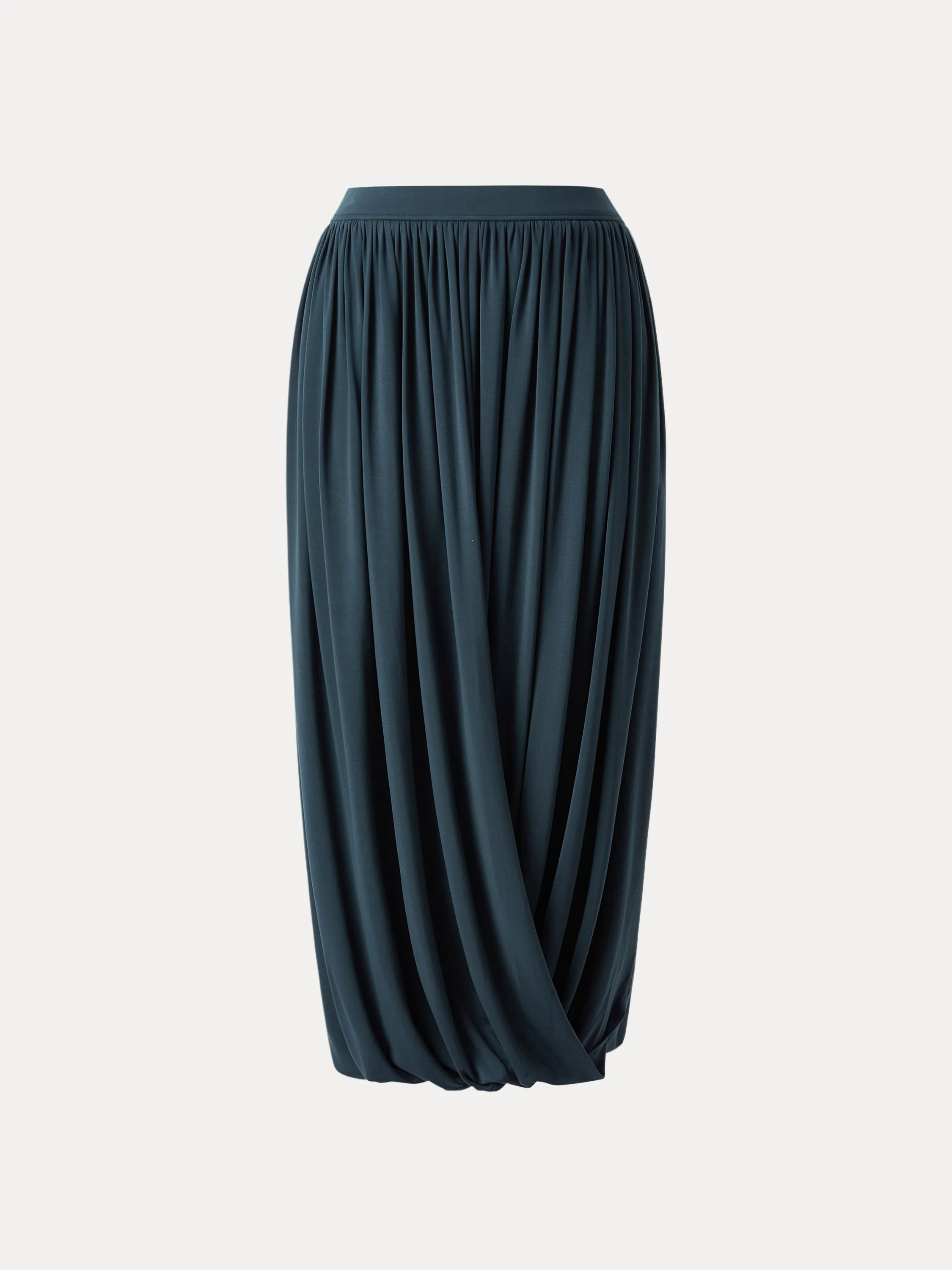 Artsy Twisted Hem Maxi Pull-on Skirt