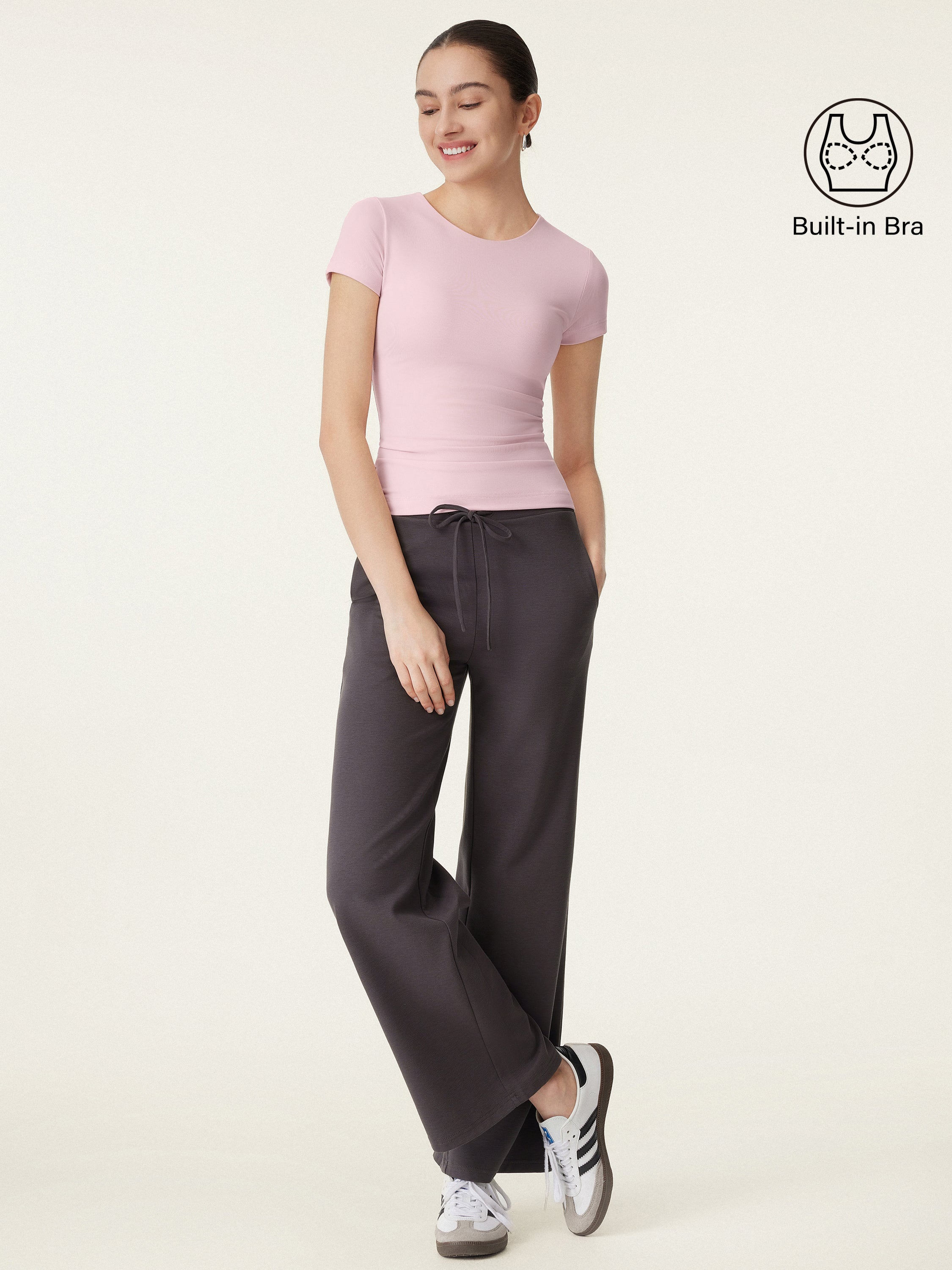 Crewneck Slimming Short Sleeve New Airy Brami