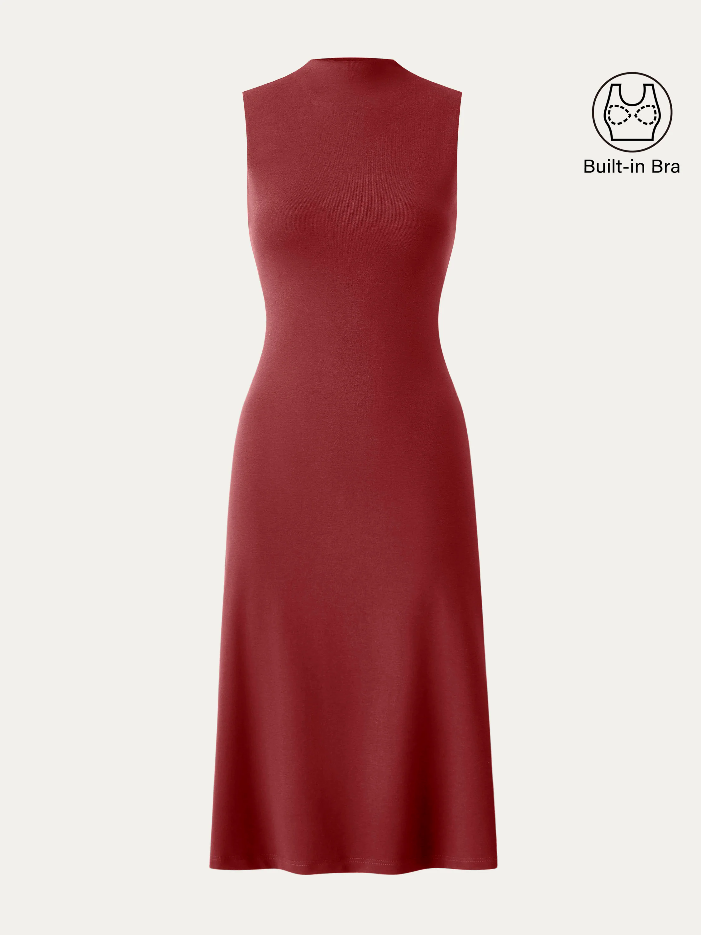 Everyday Mockneck New Airy Brami Midi Dress